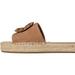 Tory Burch Woven Double T Espadrille Slide - Brown