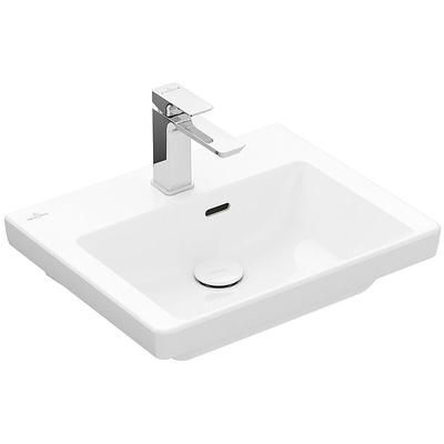 Handwaschbecken Subway 3.0 50 500x400mm Rechteck 1 Hahnloch mit Überlauf Weiß Alpin - Villeroy&boch Image