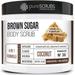 pureSCRUBS Premium Organic Brown NG01 Sugar COCONUT FACE & BODY SCRUB Set - Large 16oz Infused With Organic Essential Oils & Nutrients INCLUDES Wooden Spoon Loofah & Mini Exfoliating Bar Soap