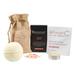 emerginC at-Home Luxury Spa NG01 Kit Rawceuticals - 5-Piece Skincare + Self Care Set - Raw Power Facial Kit Revital-Eyes Mask Essential Oil Bath Bomb Himalayan Bath Salts + Beeswax Candle