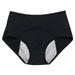 Difdany Women S Menstrual Panties Mid-Waist Cotton Postpartum Women S Panties Fully Covered Panties Black 7X-Large