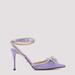 Double Bow Lavender Satin High Heels Pumps