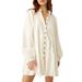 Marvelous Mia Long Sleeve Stretch Cotton Mini Shirtdress