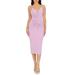 Viv Ruched Sleeveless Midi Dress