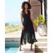 Boston Proper - Black - Lace V Neck Fringe Dress - XS