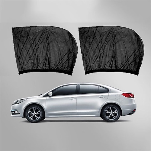 2 Stück Auto-Styling-Zubehör Sonnenschutz Auto UV-Schutz Vorhang Seitenfenster Sonnenschutz Mesh Sonnenblende Schutz Fensterfolien