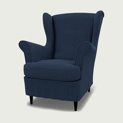 STRANDMON Linen Wing Chair Armchair Cover Regular Fit with Armrest Machine Washable Dryable IKEA Series