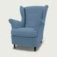 STRANDMON Linen Wing Chair Armchair Cover Regular Fit with Armrest Machine Washable Dryable IKEA Series