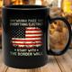 Wanna Make Everything Electric Start with the Border Wall American US Flag Funny Mugs Black ceramics Message Series MugsCups