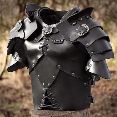 Retro Vintage Medieval Renaissance Armor Shoulder Armor Chest Guard Warrior Knight Ritter Viking Valhalla Unisex Halloween Carnival Performance LARP Ren Faire Adults' Shoulder Armor waistcoat