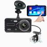 Hd Front and Rear Dual Recording Touch Screen DVR Large Angle 24 Hours 1080P Tachograph