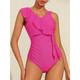 Triangle Ruffle Knotted Swimsuit