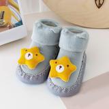 LEEy-world Toddler Shoes Autumn and Winter Comfortable Baby Toddler Shoes Cute Cartoon Pattern Rabbit Star Bow Toddler Girl Tennis Shoes Size 8 Grey