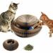 Cat Scratching Post with Toy Ball Magic Organ Cat Scratching Board Magic Foldable Cat Scratcher Scratching Board with Catnip Cardboard Cat Scratching Board