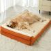 Dog Beds Large Sized Dog Orthopedic Dog Beds for Large Dogs with Waterproof Lining and Nonskid Bottom Waterproof Dog Sofa Bed with Removable Washable Cover Egg Crate Foam Pet Bed.