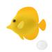 Aquarium Artificial Fish Lifelike Plastic Artificial Moving Floating Fishes Ornament Decorations Fish Fish Tank Floating Fake Tropical Fish Funny Luminous Silicone Fish with Suction Cup[Yellow]