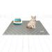 Niubya Premium Cat Litter Mat XL Jumbo Size 47x35 Inches Non-Slip and Water Proof Backing Traps Litter from Box and Cat Soft on Kitty Paws Gray