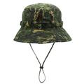 Gongxipen Camouflage Boonie Hat Ripstop Bucket Hat with Chin Strap for Sports Hunting Fishing Sun Protection (Army Green Camouflageï¼‰