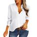 Womens Blouse Shirt Ladies Dress Button Loose Casual Tops T-Shirt Cotton Long Women s Blouse Baseball Shirts for Women Shirts Classic Tennis Womens Shirt T Shirt Style Sports Tops for Women Long