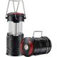 2 Pack Camping Lanterns Rechargeable and Battery Powered | Dual Power Source | 4 Mode Lantern Flash | Super Bright 300 Lumens | Collapsible & Magnetic | Perfect for Camping Hiking and Emergencies