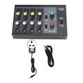 Mini Sound Mixer 8 In 2 Out 4 Channel Stereo and 8 Channel Mono Microphone Line Mixer for Studio Stage Small Clubs Bar 100 to 240V UK Plug