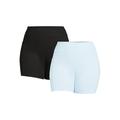 No Boundaries Juniors Plus Size Ribbed Bike Shorts 2-Pack Sizes 1X-4X