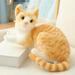 Specollect Simulation Plush Cat Stuffed Animal Baby Stuffed Animal Cat Stuffed Animal Plush Toy Orange Shorthair Cat For Kids