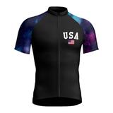 GLVSZ 4th of July Cycling Jersey for Men Short Sleeve USA Flag Patriotic Bike Biking Shirts Full Zip Road Bicycle Clothes Tops