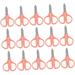 15pcs Children s Manual Scissor Paper Cutting Scissors Toddler Scissors Plastic Children Scissors Kids Accessory Kid Scissors Stainless Steel Pink Abs Office Student Line