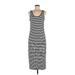 Old Navy Casual Dress - Midi Scoop Neck Sleeveless: Gray Print Dresses - Women's Size Medium