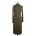 A New Day Casual Dress - Midi: Green Solid Dresses - Women's Size Large