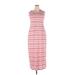 Lane Bryant Casual Dress - Midi: Pink Stripes Dresses - Women's Size 26 Plus