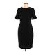 Calvin Klein Casual Dress - Sheath Crew Neck Short sleeves: Black Print Dresses - Women's Size 8