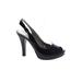 Guess Heels: Black Print Shoes - Women's Size 6 - Peep Toe