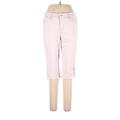 Gloria Vanderbilt Jeans - Mid/Reg Rise Straight Leg Denim: Pink Bottoms - Women's Size 12 Petite - Stonewash