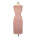 Dress the Population Casual Dress - Bodycon: Pink Marled Dresses - Women's Size Large