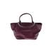 Tignanello Leather Satchel: Pebbled Burgundy Solid Bags