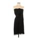 Ann Taylor Cocktail Dress - Sheath Open Neckline Sleeveless: Black Print Dresses - New - Women's Size 6