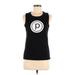 Pure Barre Active Tank Top: Black Solid Activewear - Women's Size Medium