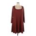 Old Navy Casual Dress - A-Line Scoop Neck 3/4 sleeves: Burgundy Solid Dresses - Women's Size 4X
