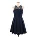 Aqua Cocktail Dress - A-Line: Blue Dresses - Women's Size Medium