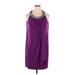 Donna Ricco Cocktail Dress - Party Scoop Neck Sleeveless: Purple Dresses - Women's Size 14