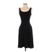 Olivia Rae Casual Dress - A-Line Scoop Neck Sleeveless: Black Solid Dresses - Women's Size Small