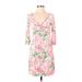 Lilly Pulitzer Cocktail Dress - Bodycon: Pink Tropical Dresses - Women's Size X-Small