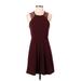 Kimchi Blue Casual Dress - DropWaist: Burgundy Solid Dresses - Women's Size 0