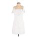 Zara TRF Casual Dress - Party Square Sleeveless: White Print Dresses - Women's Size X-Small