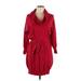 Express Casual Dress - Sweater Dress: Red Dresses - Women's Size Large