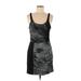 MM Couture by Miss Me Casual Dress: Black Acid Wash Print Dresses - Women's Size Medium