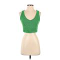 Scoop Sleeveless Top Green Solid Scoop Neck Tops - Women's Size Small