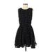 Maison Jules Casual Dress - Mini High Neck Sleeveless: Black Dresses - Women's Size Medium